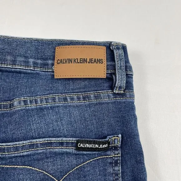 Calvin Klein Jeans Women's Dark Blue Denim Pockets High Rise Skinny Leg Sz: 6/28 - Picture 14 of 16